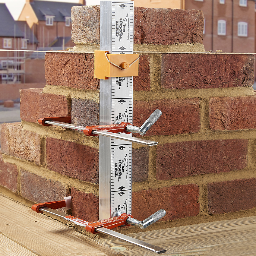 50x50 Aluminium Gauged Bricklaying Brick profiles 2 x 2m & 4 F clamps 